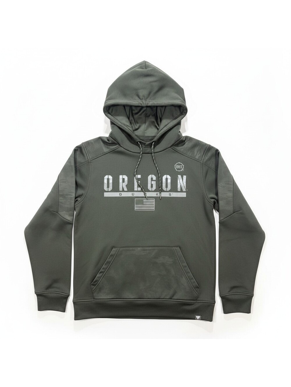 Fanatics Oregon Ducks OHT Hoodie Mens M Gray Military Pullover Sweatshirt